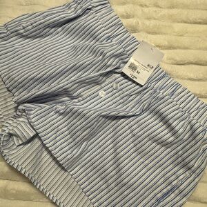 Forever 21 Blue and White Striped Athletic Shorts